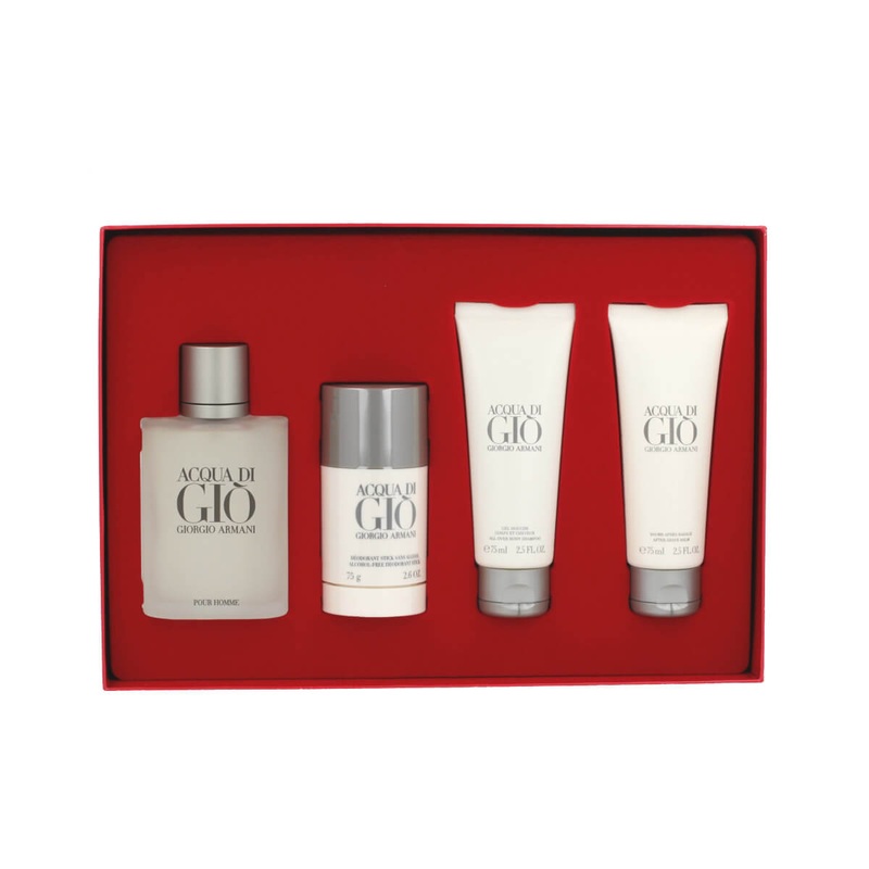 GIORGIO ARMANI – ACQUA DI GIO POUR HOMME GIFT SET  SIZES: 100 ML EAU DE TOILETTE, 75 ML SHOWER GEL, 75 ML DEODORANT SPRAY