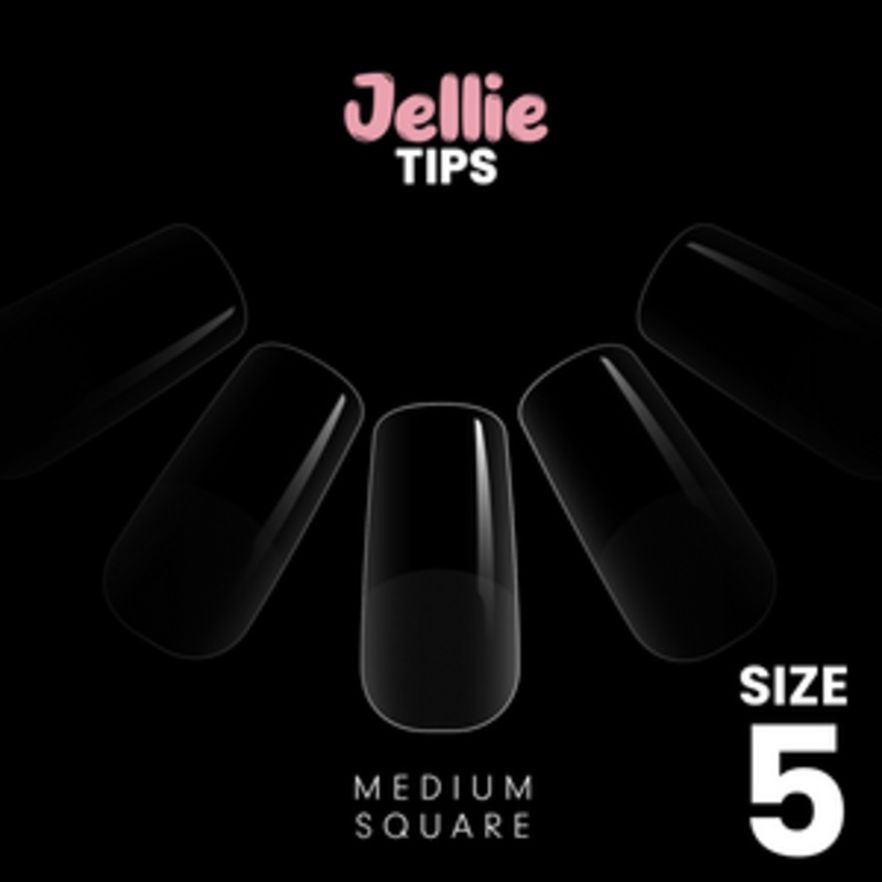 Halo Jellie Nail Tips Medium Square, 50 One Size, All Size’s Available