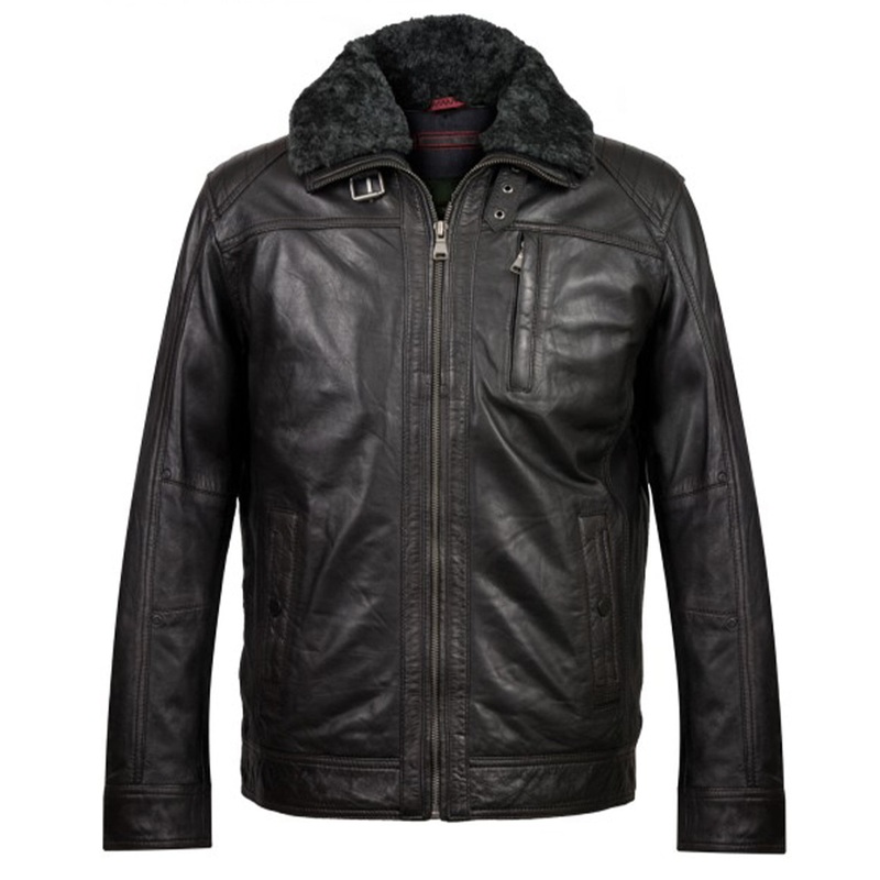 Elite Black Fur Jacket For Mens
