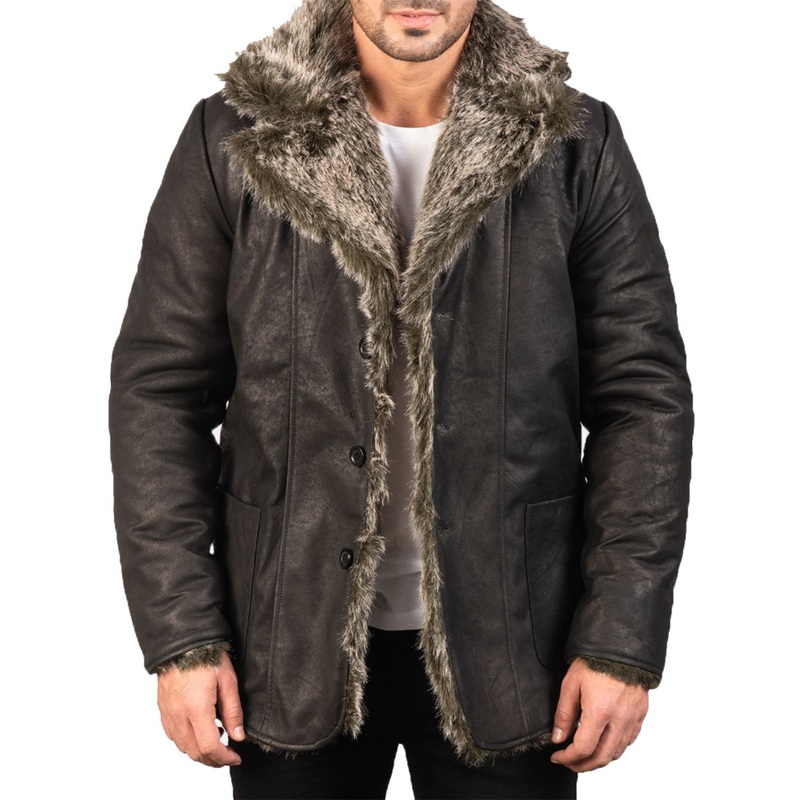 Elite Men’s Furlong Black Leather Coat