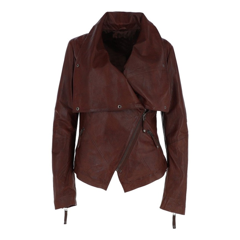 Elite Women’s Oxblood Biker Leather Jacket