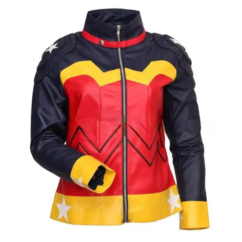 Elite Comics Women Wonder Leather Jacket