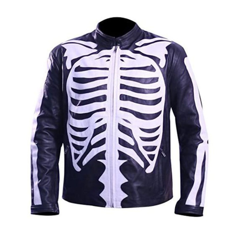 Elite Halloween Skeleton Leather Jacket