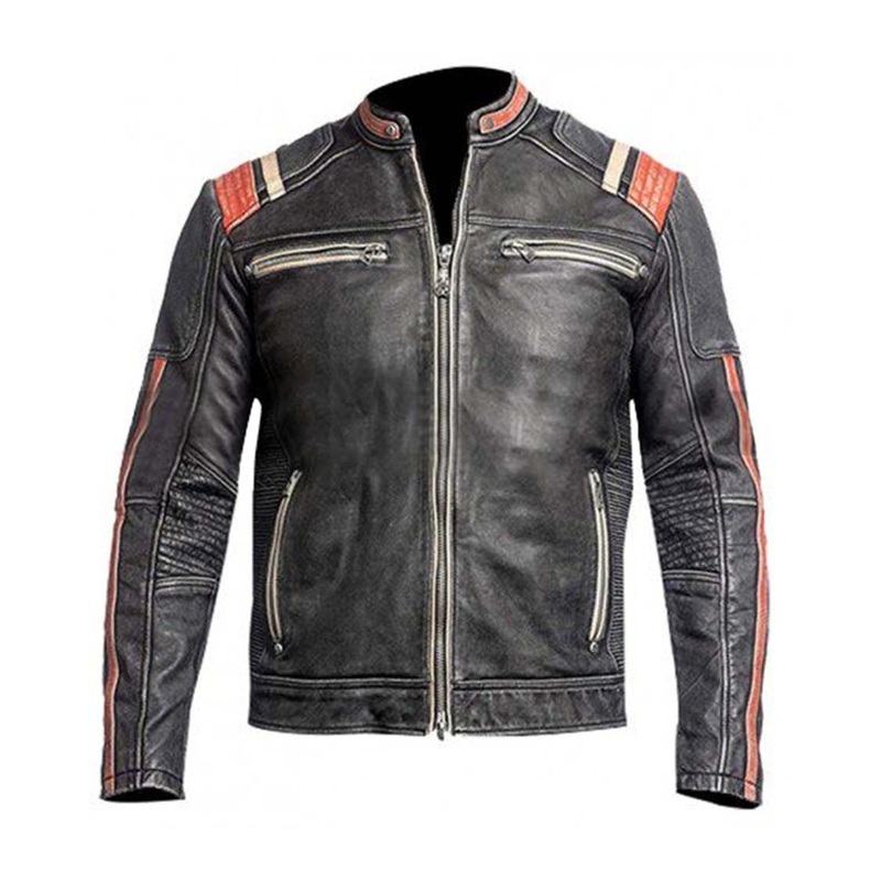 Elite Mens Cafe Racer Motorcycle Retro 3 Jacket