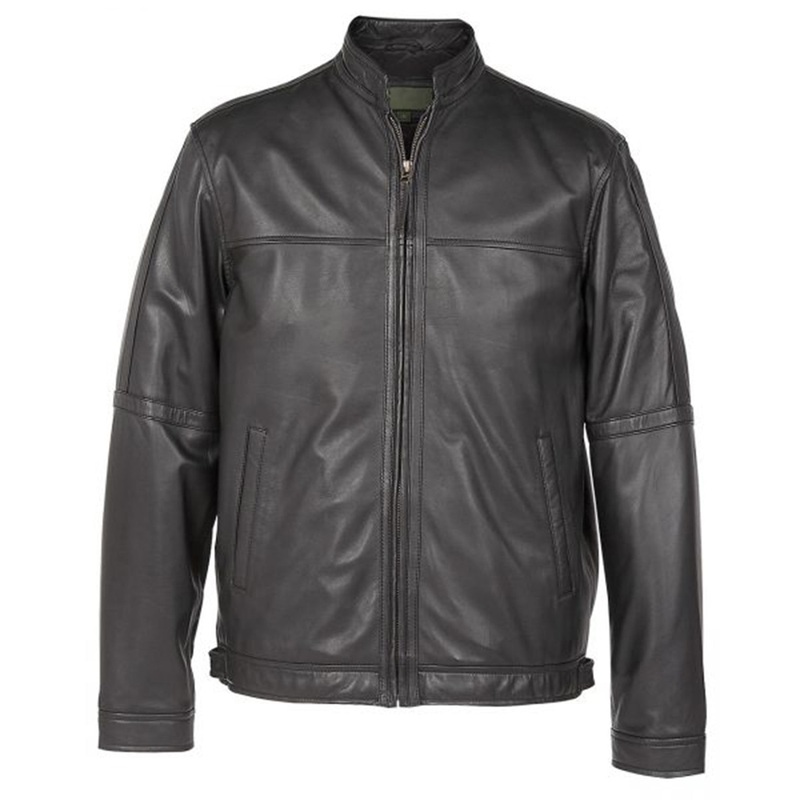 Elite Mens Motorcycle Black Leather Jacket