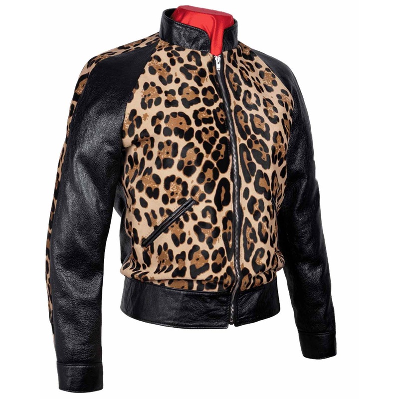 Elite Paradise Garage Jacket Cheetah Design Leather Jacket