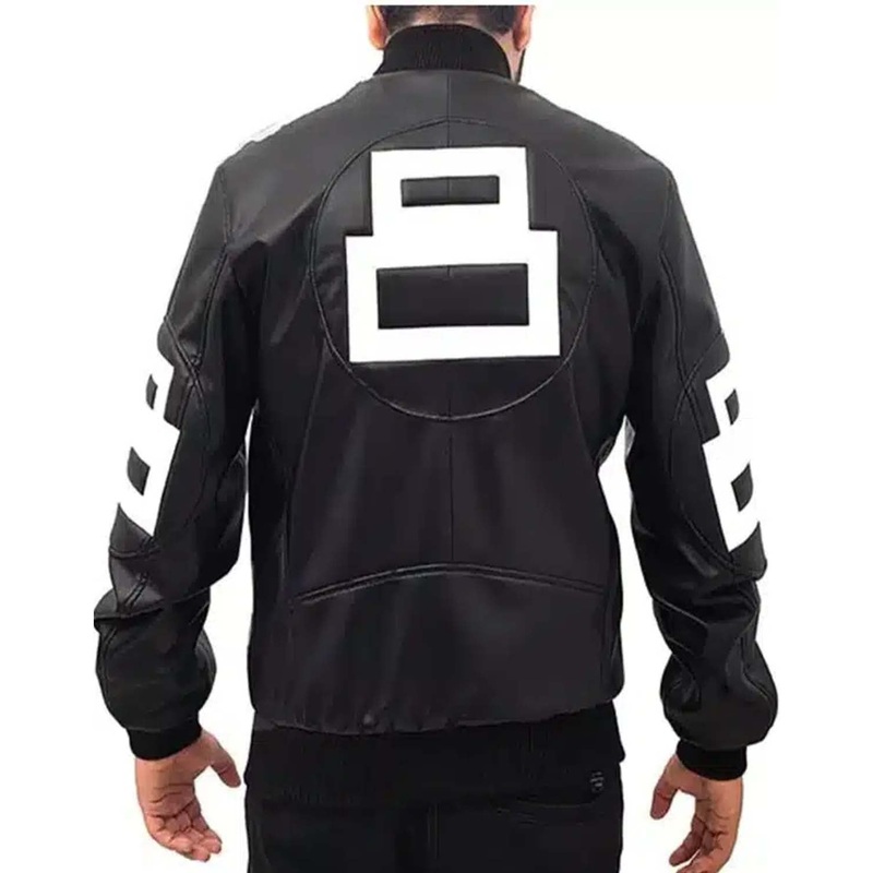 Elite 8 Ball Leather Bomber Jacket