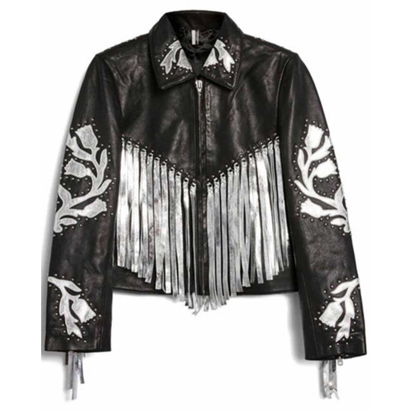 Elite Halloween Harley Quinn Fringe Leather Jacket