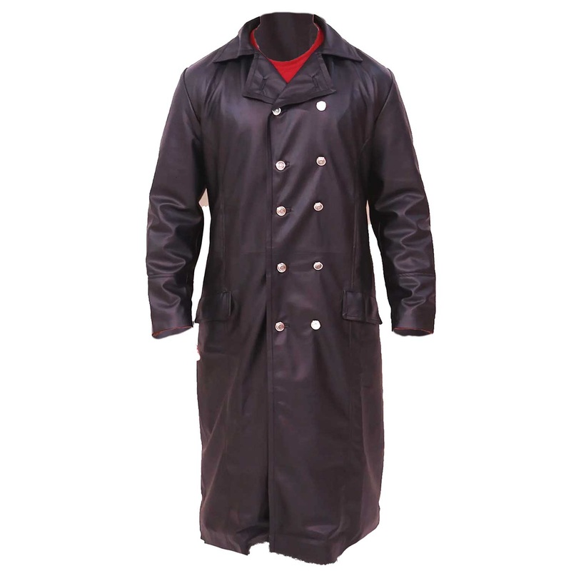 Elite German Military Coat Men’s Army Real Leather Trench Coat