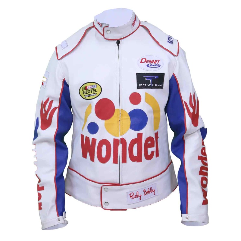 Elite Ricky Bobby Talladega Nights Wonder Bread Leather Jacket