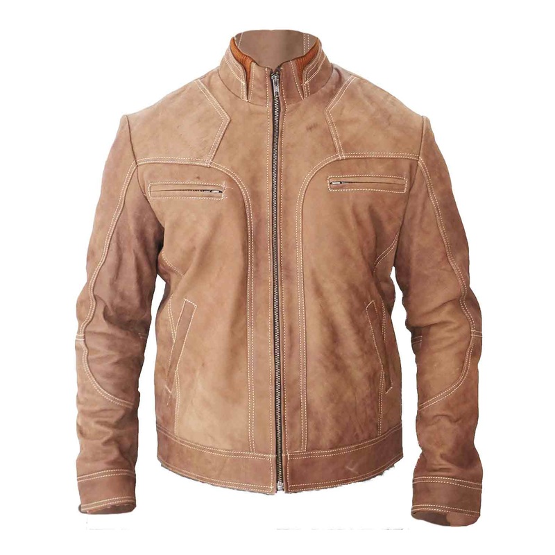 Elite J9 Distressed Double collar Real Leather Jacket