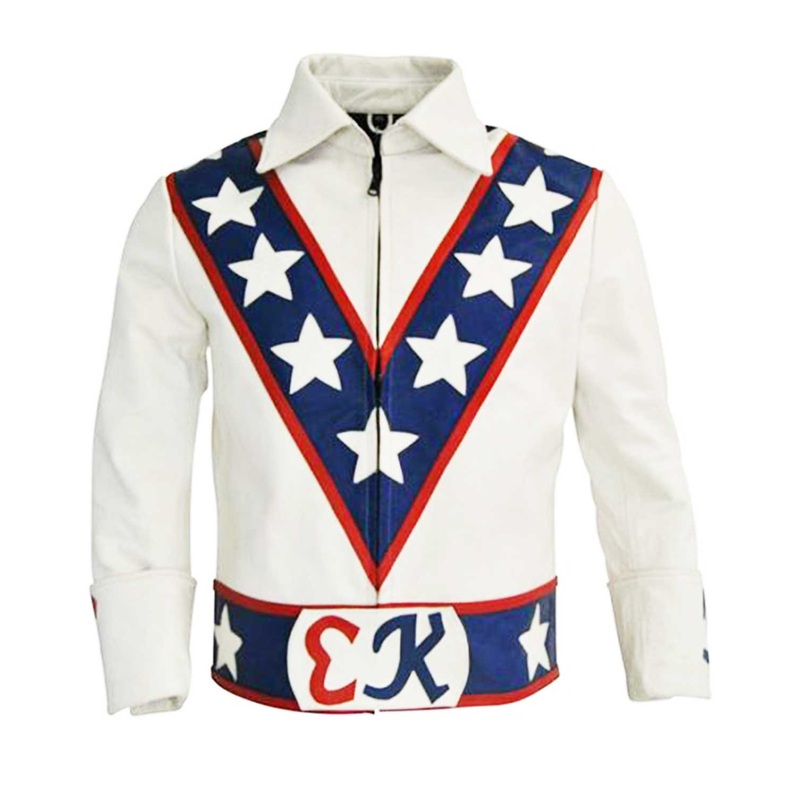 Elite Daredevil Evel Knievel Leather Motorcycle Jacket