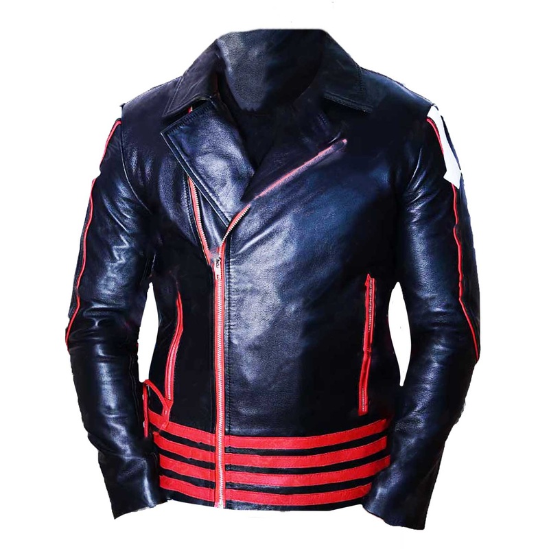 Elite Freddie Mercury Red and Black Leather Jacket