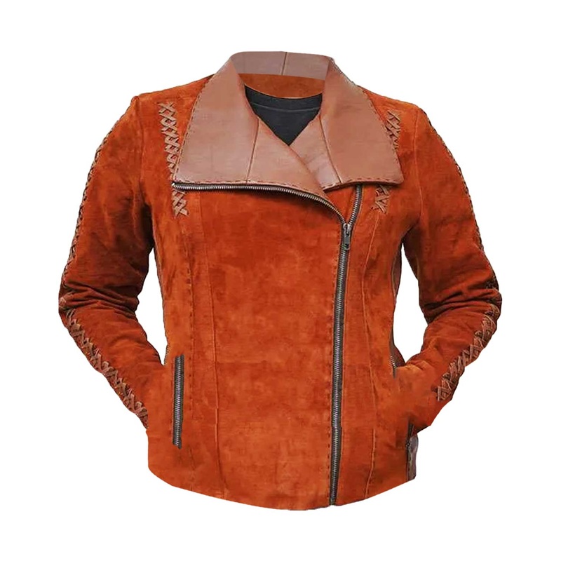 Elite Justice League Gal Gadot Brown Leather Jacket