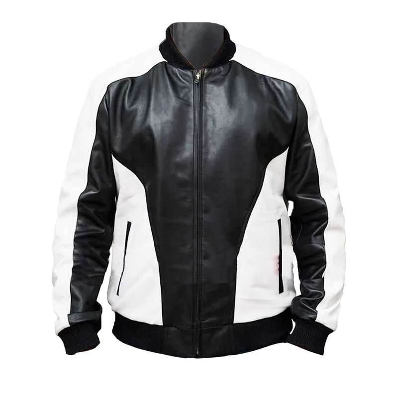 Elite Mohammed Amer Black Adam Bomber Leather Jacket