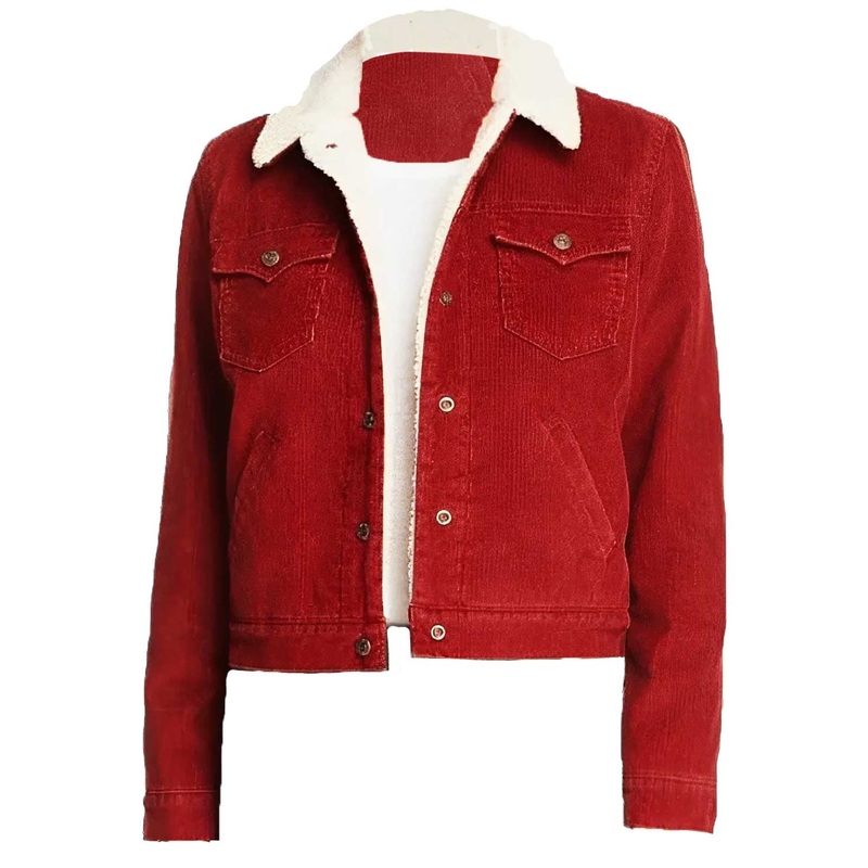 Elite Heartland Amy Fleming Red Sherpa Collar Jacket