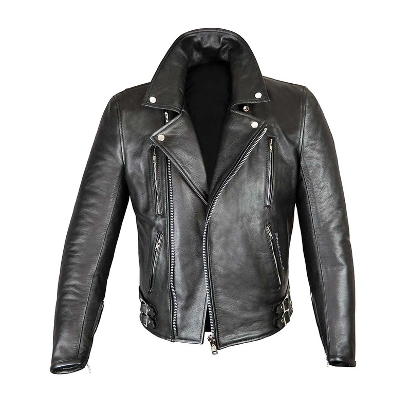 Elite Patrol Biker Classic Black Leather Jacket