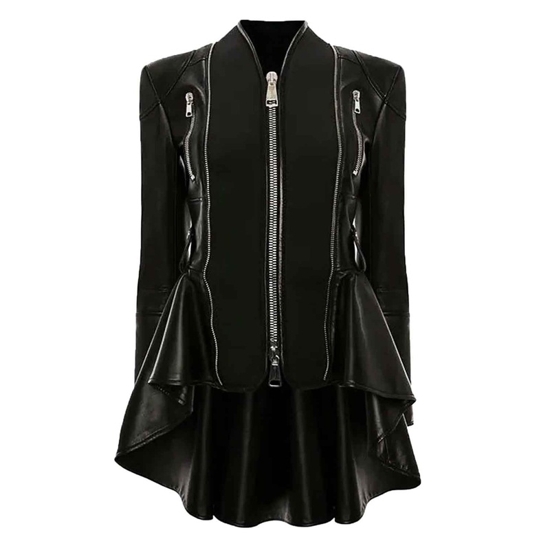 Elite Elizabeth Copeland WWE Peplum Leather Jacket