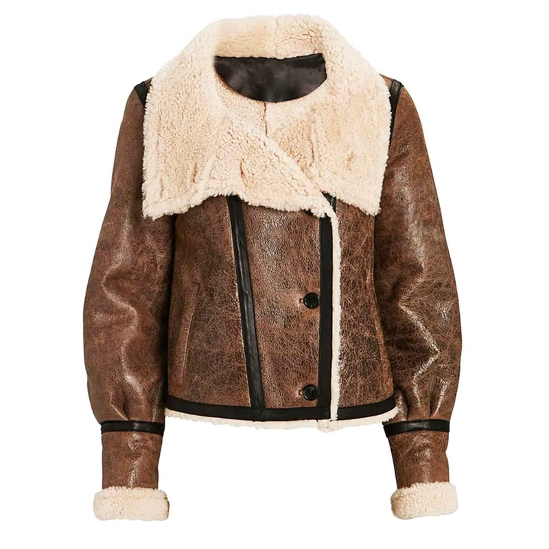 Elite Fate Season 2 Paulina Chvez Shearling Jacket
