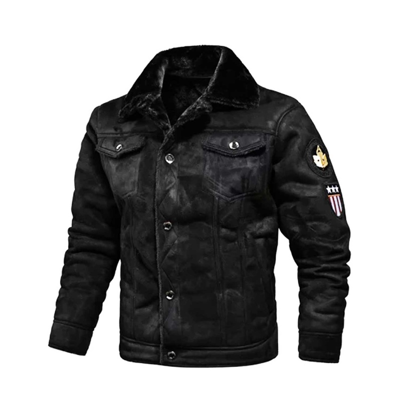 Elite Men Aviator Bomber Leather Jacket