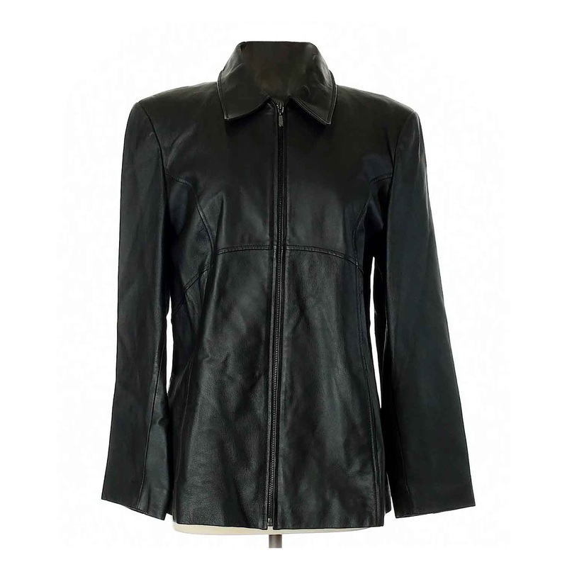 Elite Jacqueline Ferrar Shirt Collar Black Jacket