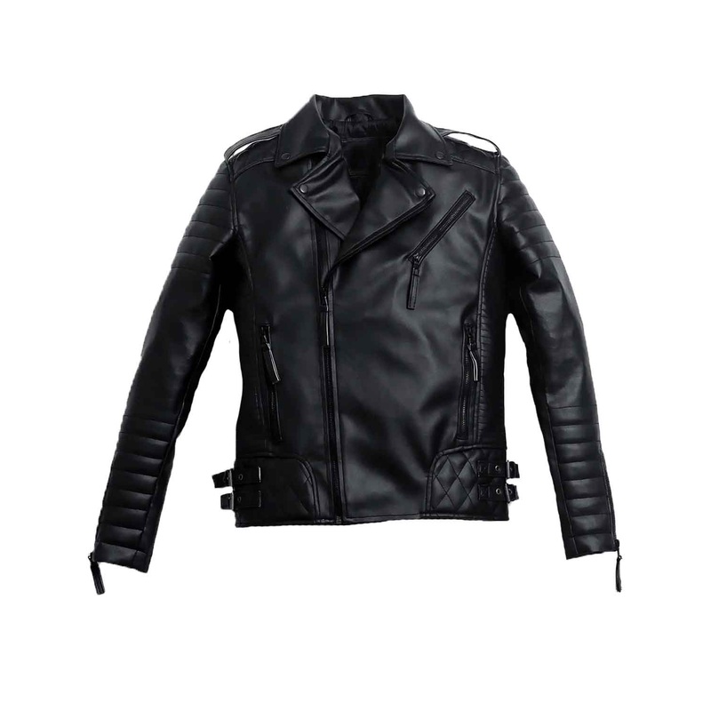 Elite Mens Black Quilted Leather Jacket GNXB16109941141
