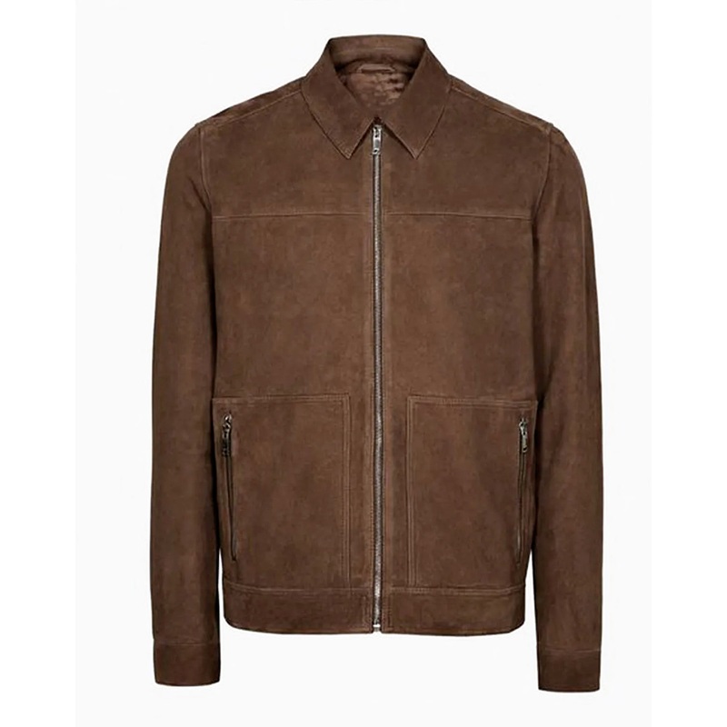 Elite Nathan Kress Icarly Season 2 Brown Suede Jacket