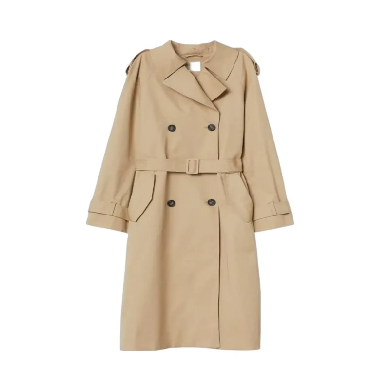 Women Modern Double Breasted Trench Coat