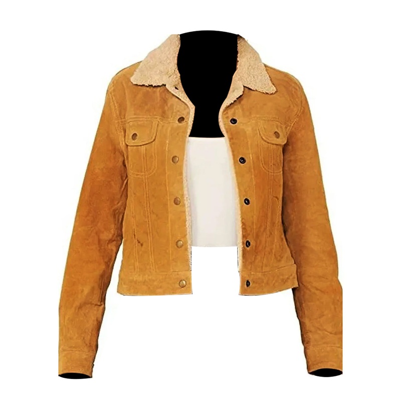 Elite Roswell New Mexico Trucker Amber Midthunder Suede Jacket