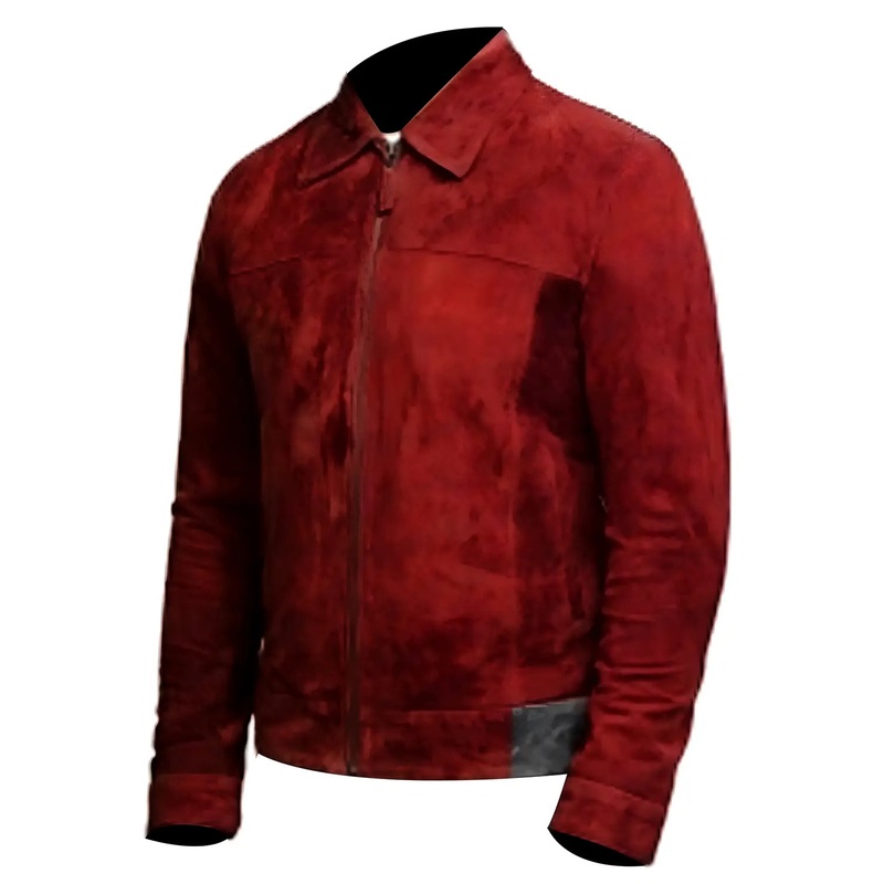 Elite Ryan Reynolds The Adam Project Suede Maroon Jacket
