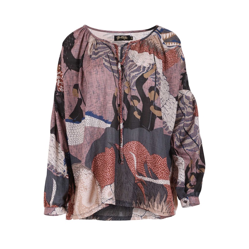Festival Leila Blouse Pink in Seersucker