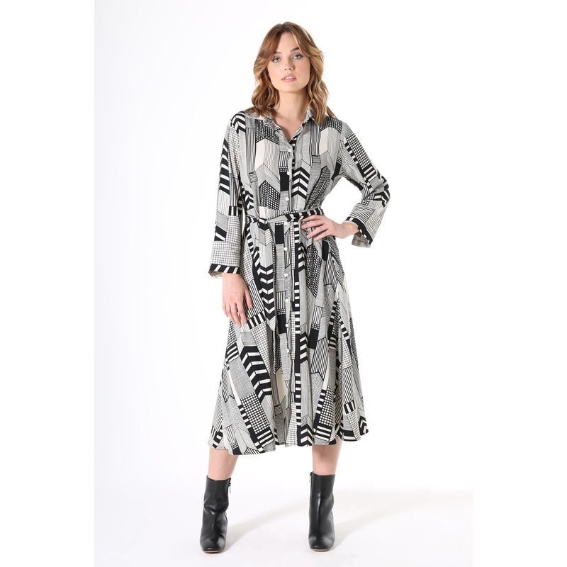 Metro Shirt Dress in Viscose