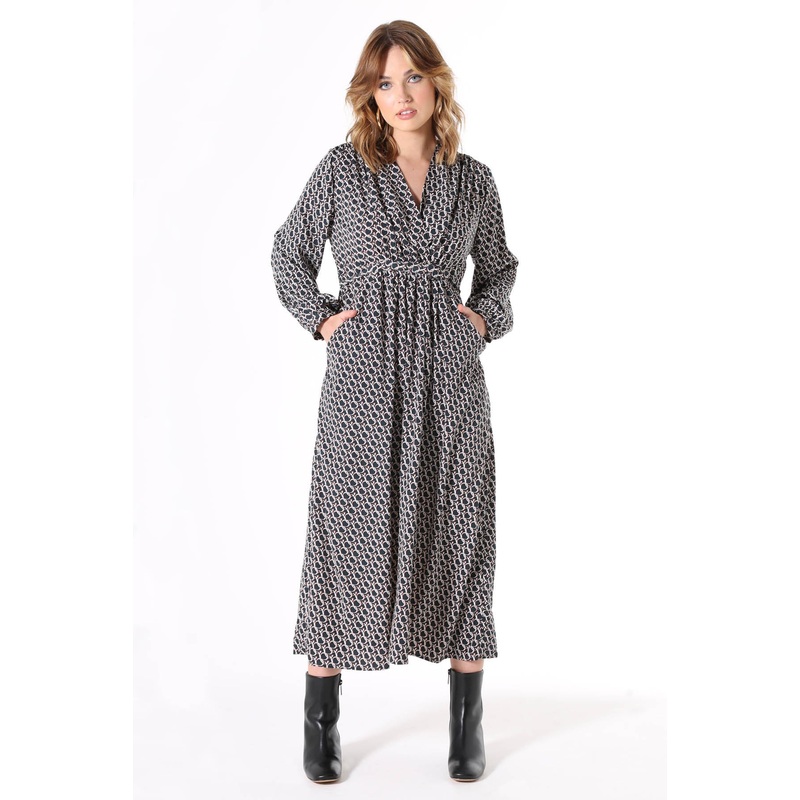 Signature Tie Dress Green in Viscose