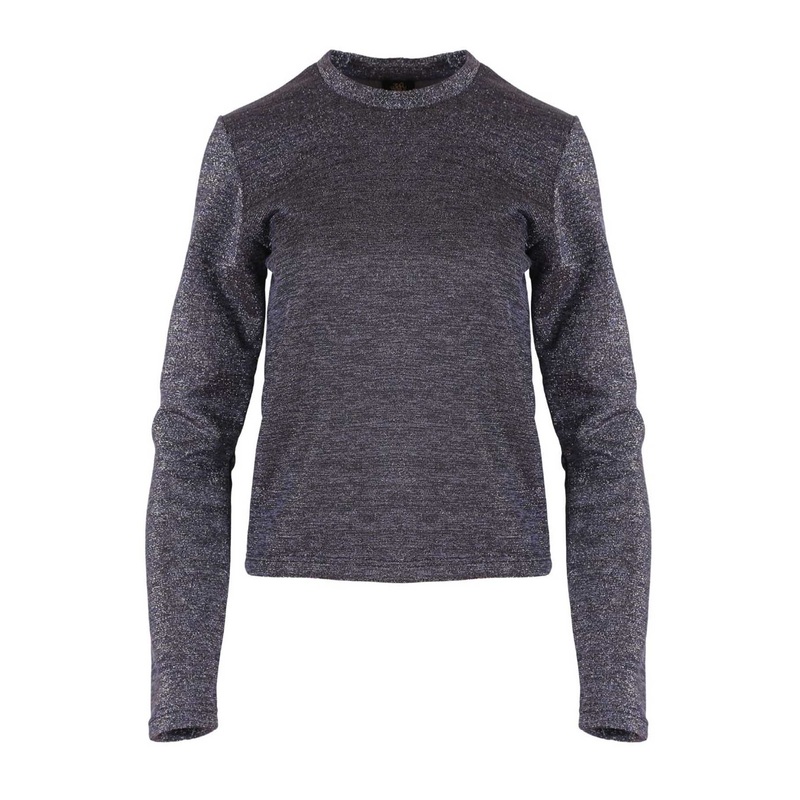 Lucy Lurex Top Slate in Metallic Polyester