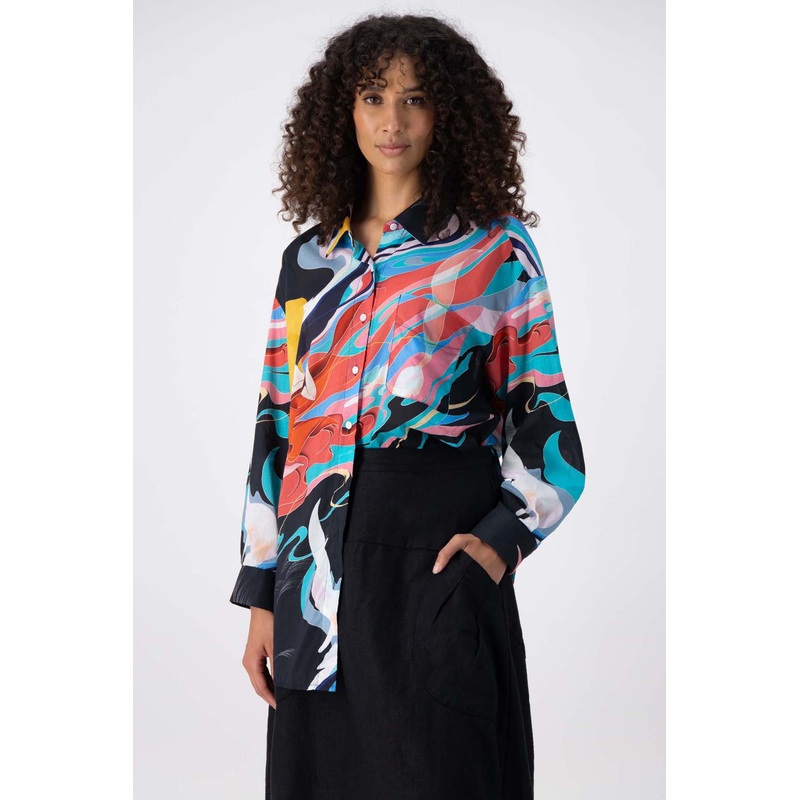 Faith LAX Shirt Black in Cotton Voile