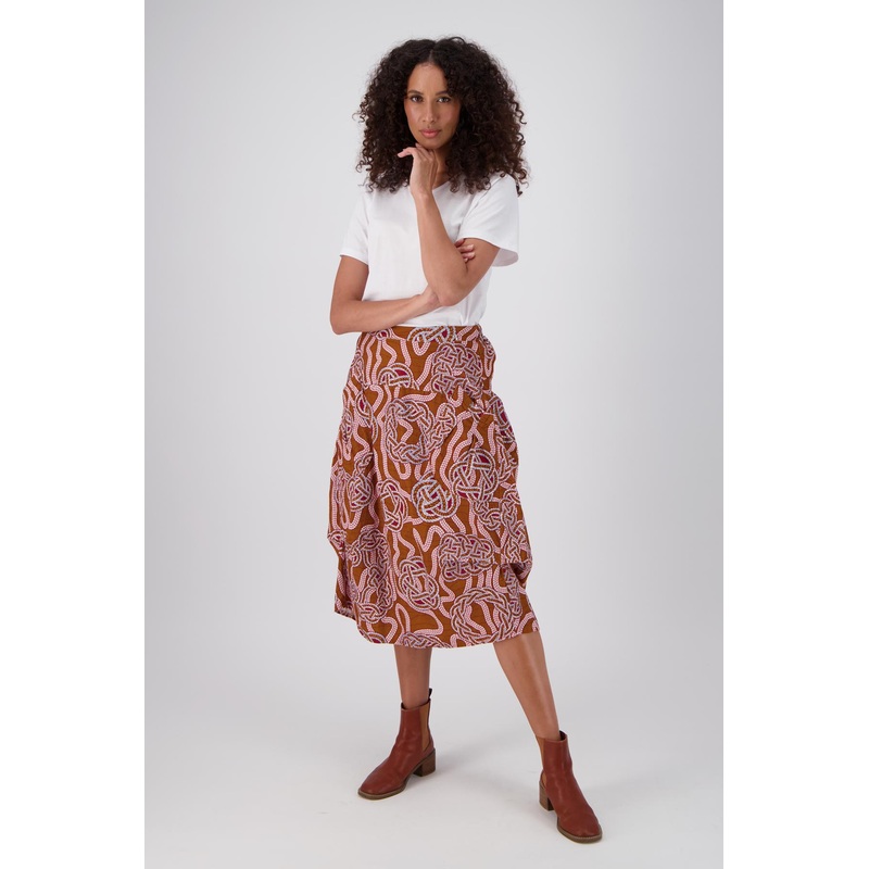 Loveknots Milwaukee Skirt Caramel in Fine Cord