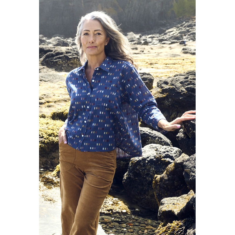 Telegraph Shirt Blue in Woven Cotton