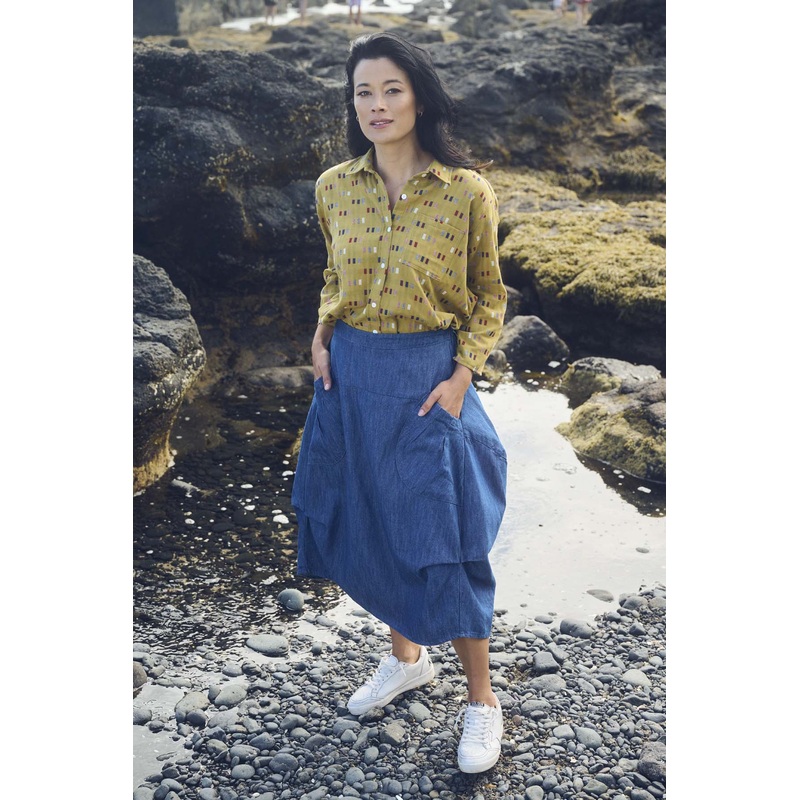 Milwaukee Classic Denim Skirt Mid Wash