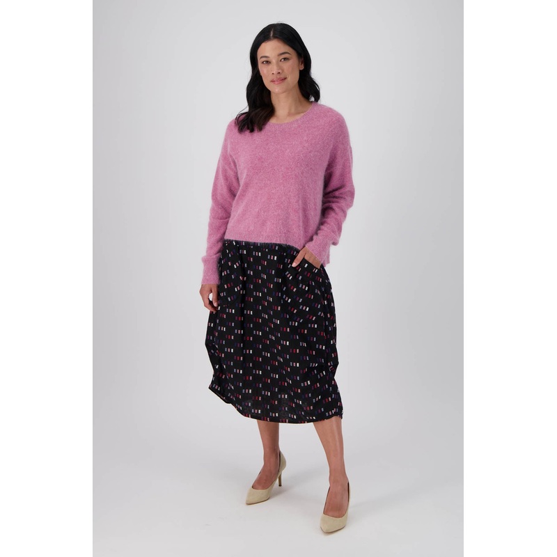 Telegraph Milwaukee Skirt Black in Woven Cotton