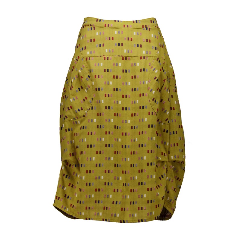 Telegraph Milwaukee Skirt Mustard in Woven Cotton