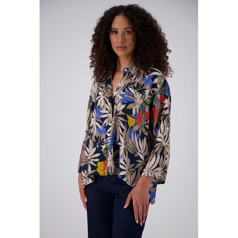 Wildflowers Shirt Black in Viscose