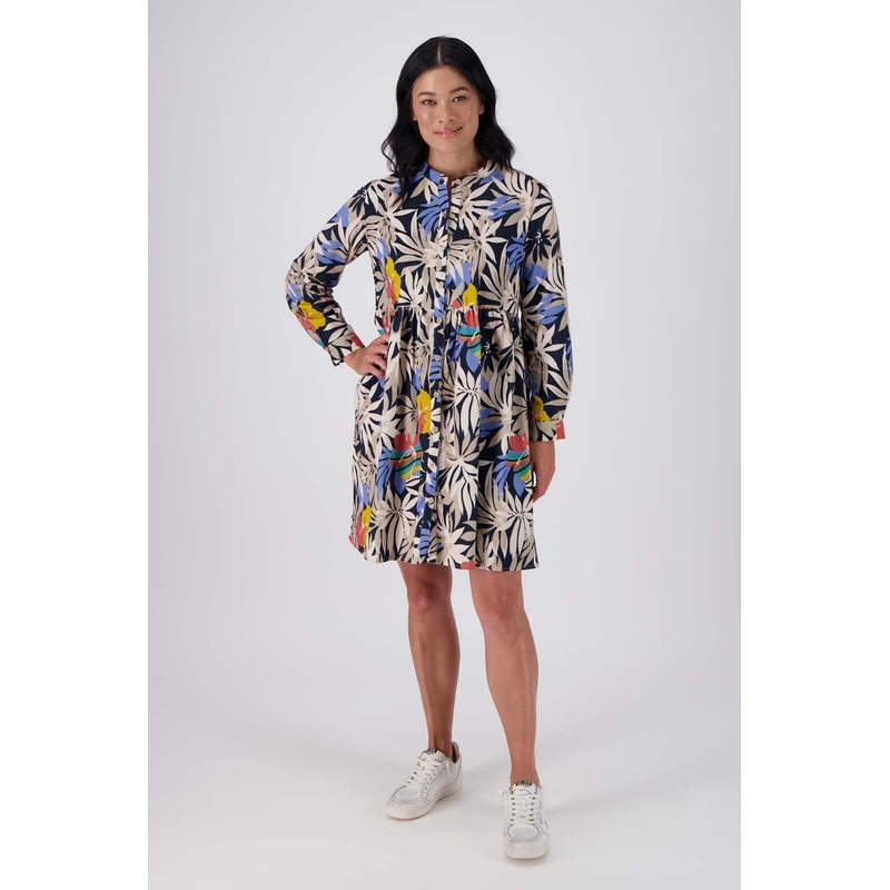 Wildflowers Tunic Dress Black in Fine Cord