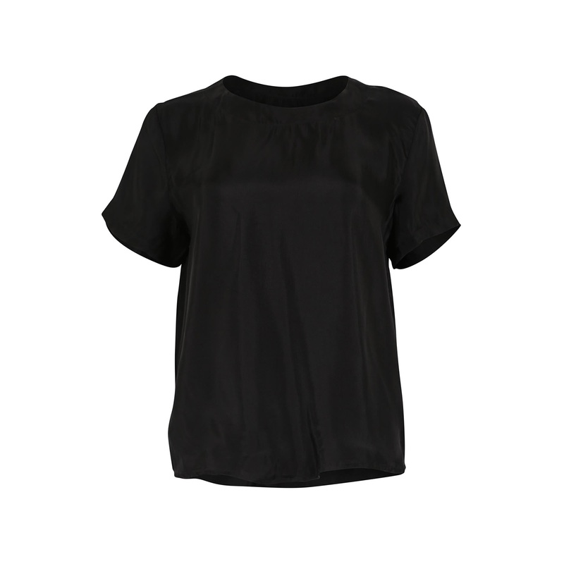 Metropolitan Top Black Wash in Plush Cupro-Viscose