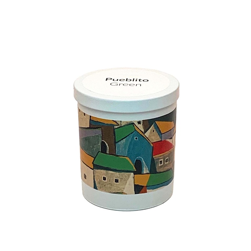 Pueblito Green Candle  White Musk, Myrrh + Wild Jasmine