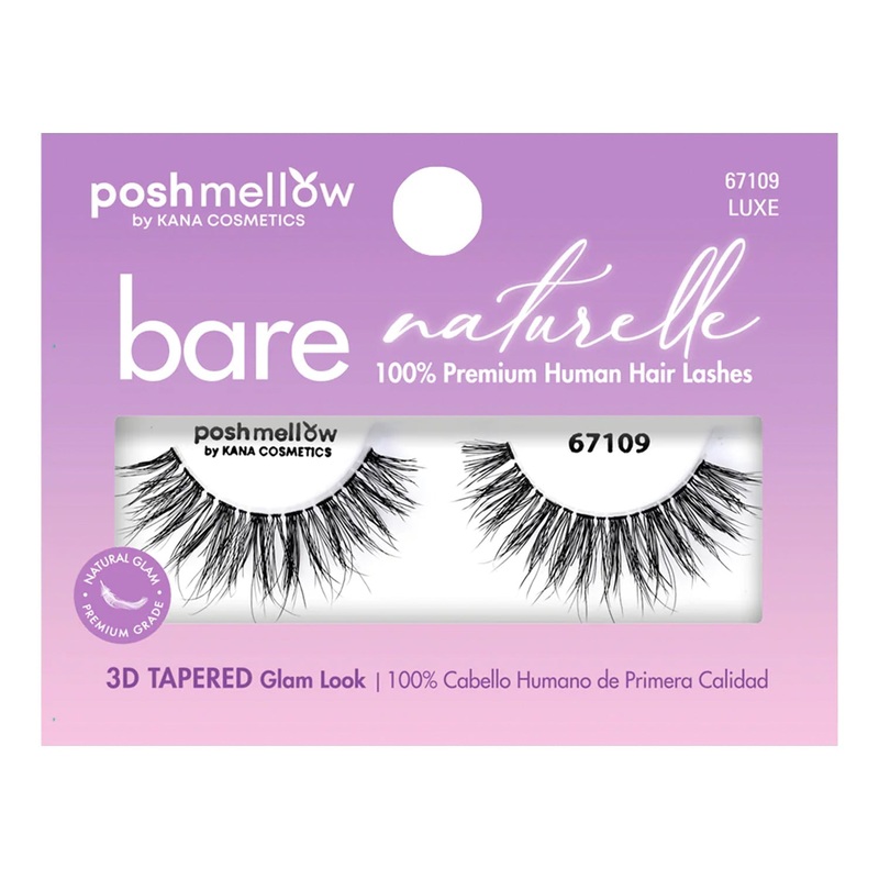 Posh Mellow Bare Naturelle 100% 3D Tapered Human Hair Eyelashes