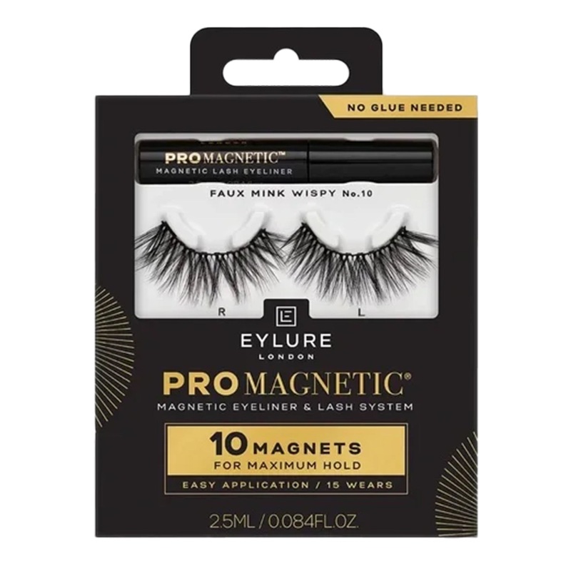 Eylure London Pro Magnetic Eyeliner & Lash System Faux Mink 10 Magnets 0.084oz/ 2.5ml