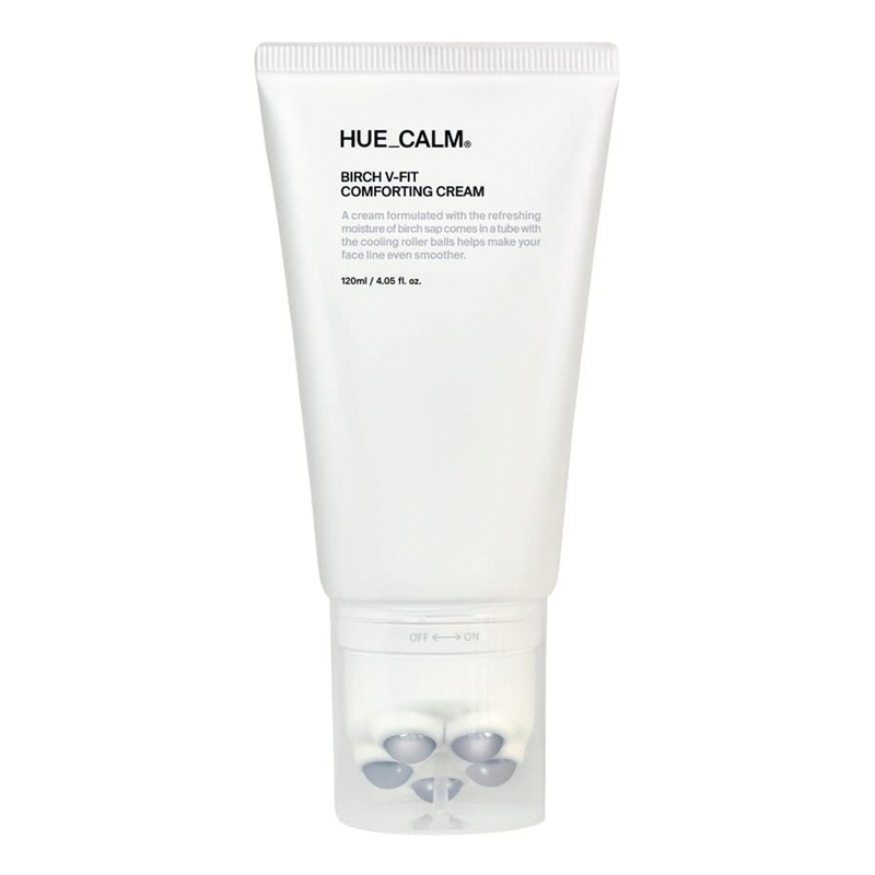 Huecalm Birch V-Fit Comforting Cream with Rolling Massage Balls 4.05oz/120ml