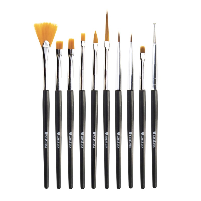 Sassi Nail Art Brush set 10pcs