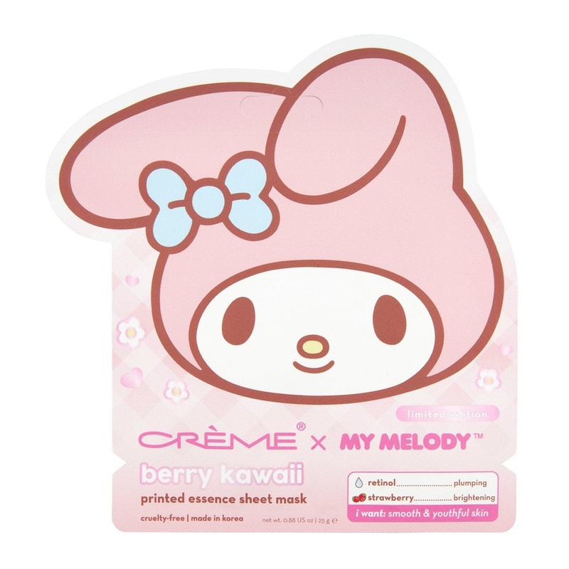 The Creme Shop My Melody Berry Kawaii Printed Essence Sheet Mask 3pk