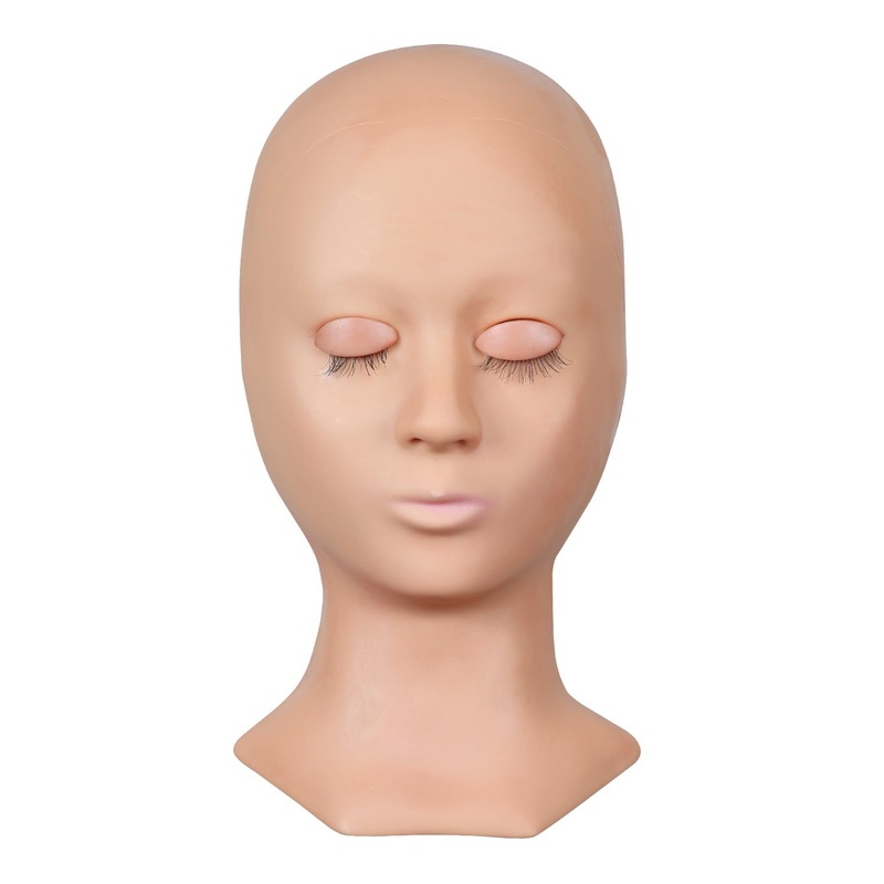 Eyelash Extension Practice Mannequin Head with Removable Eyelids